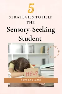 sensory seeking student